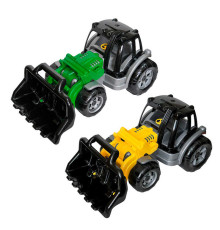 гр Трактор "МAX" з ковшем 40102 два кольори (4) "Tigres", розмір: 51х26х23 см, навісне обладнання, рельєфні колеса