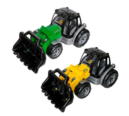 гр Трактор "МAX" з ковшем 40102 два кольори (4) "Tigres", розмір: 51х26х23 см, навісне обладнання, рельєфні колеса – в наличии! Купите сейчас у KAZKOVA