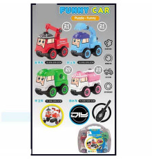 Набір машин LY 051 B (48/2) машинка-конструктор, рухливі елементи, викрутка, 4 штуки у валізі