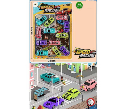 Набір машин 24615 (96/2) 12 штук, на листі