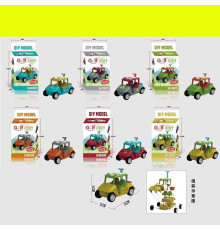 Машинка 589-16 (720/2) “Гольф-кар”, машинка-конструктор, 13 деталей, гумові шини, в коробці, ВИДАЄТЬСЯ ТІЛЬКИ МІКС ВИДІВ