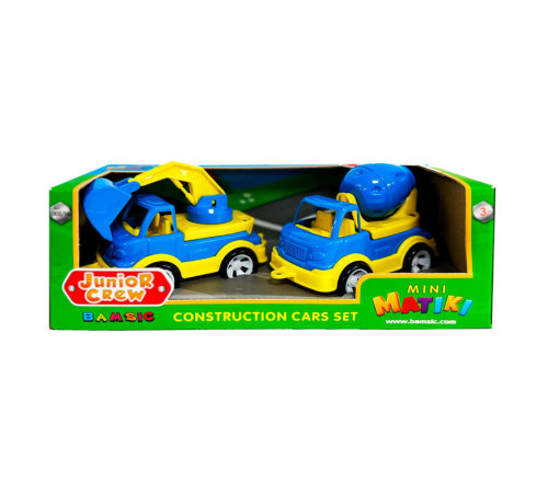 гр Набір машин "Mini Matiki" (бетонозмішувач, екскаватор) 002/14 (24) "Bamsic", 2 машинки, в коробці – в наличии! Купите сейчас у KAZKOVA гр Набір машин "Mini Matiki" (бетонозмішувач, екскаватор) 002/14 (24) "Bamsic", 2 машинки, в коробці – в наличии! Купите сейчас у KAZKOVA
