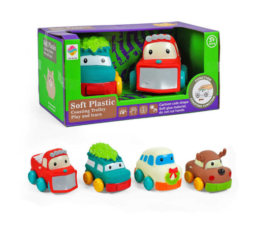 Набір машин 6510-2 (36/2) 2 види, пискавка, 2 штуки, в коробці