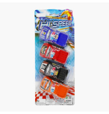 Набір машин 438-4 X (240/2) "Поліційна команда", 4 шт у наборі, на листі