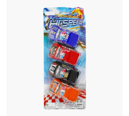 Набір машин 438-4 X (240/2) "Поліційна команда", 4 шт у наборі, на листі