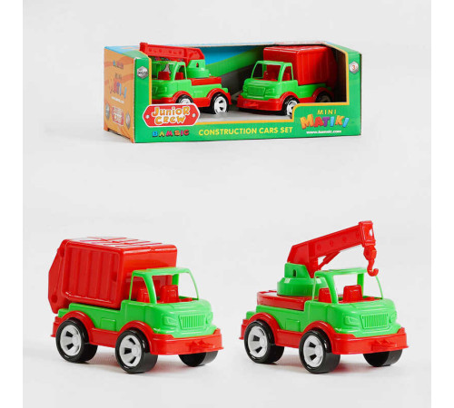 гр Набір машин "Mini Matiki" (кран,сміттєвоз) 002/15 (24) "Bamsic", 2 машинки, в коробці – в наличии! Купите сейчас у KAZKOVA гр Набір машин "Mini Matiki" (кран,сміттєвоз) 002/15 (24) "Bamsic", 2 машинки, в коробці – в наличии! Купите сейчас у KAZKOVA