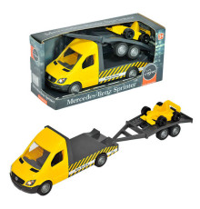 гр Автомобіль "Mercedes-Benz Sprinter" Евакуатор з лафетом 39741 (8) жовтий "Tigres"