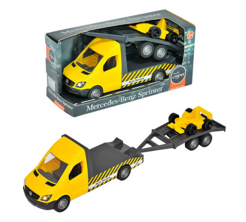 гр Автомобіль "Mercedes-Benz Sprinter" Евакуатор з лафетом 39741 (8) жовтий "Tigres"