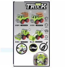 Набір машин LY 050 D (48/2) машинка-конструктор, рухливі елементи, викрутка, 4 штуки у валізі