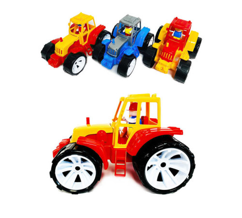 гр Трактор BAMS - кольорова кабіна 007/6 (12) "BAMSIC" фігурка людини, каталка, в сітці – в наличии! Купите сейчас у KAZKOVA