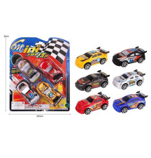 Набір машин 318-4 XH (192/2) "Спортивні тачки", 4 шт у наборі, на листі