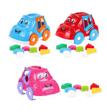 гр Автомобіль 5927 (6) "Technok Toys" 3 кольори, геометричні фігури, сортер, 25 см, в пакеті