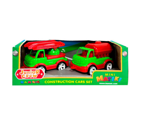 гр Набір машин "Mini Matiki" (пожежна,водовоз) 002/16 (24) "Bamsic", 2 машинки, в коробці – в наличии! Купите сейчас у KAZKOVA