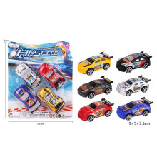 Набір машин 318-4 XH-1 (192/2) 4 штуки, спорткар, на листі