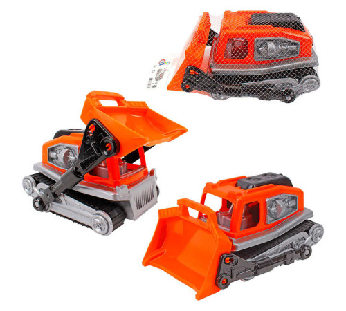 гр Бульдозер 9680 (4) "Technok Toys", гусениця, рухомі елементи, в сітці