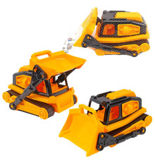 гр Бульдозер 9697 (4) "Technok Toys", гусениця, рухомі елементи, в сітці