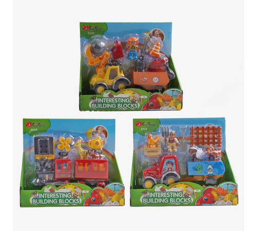 Машинка 3359 (18/2) 3 види, фігурка чоловічка, елементи конструктора, рухомі деталі, аксесуари, в коробці, ВИДАЄТЬСЯ ТІЛЬКИ МІКС ВИДІВ