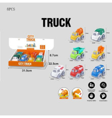 Набір машин 814-1 (48/2) ЦІНА ЗА 8 ШТУК В БЛОЦІ, “Спецтехніка”, рухомі елементи конструкцій, в коробці