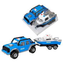 гр Джип поліцейський "Титан" 40090 (2) "Tigres", довжина з катером 70 см, в плівці