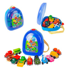 гр Набір машин "Транспорт Міні" 9253 (3) "Technok Toys", у рюкзаку