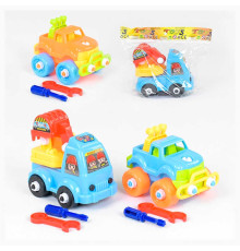 Машинка-конструктор 639 F-2 (300/2) 3 види, 1шт в пакеті, ВИДАЄТЬСЯ ТІЛЬКИ МІКС ВИДІВ