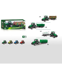 Трактор 5279-92 (240/2) розмір: 8х4.5х5 см, причеп, прогумовані колеса причепа, в коробці, ВИДАЄТЬСЯ ТІЛЬКИ МІКС ВИДІВ