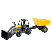 гр Трактор навантажувач "Мастер" 40098 (5) "Tigres", розмір 66х15х18 см, рухомий ківш, знімний причіп, в сітці