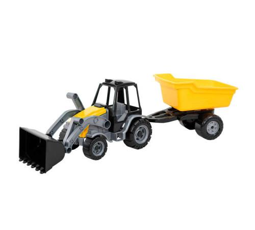 гр Трактор навантажувач "Мастер" 40098 (5) "Tigres", розмір 66х15х18 см, рухомий ківш, знімний причіп, в сітці