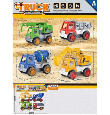 Набір машинок 309 (48/2) "Будівельна техніка", 4 моделі, у пакеті