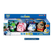 Набір машин 3758 (24) 4 штуки, герої, викрутка, конструктор, в коробці