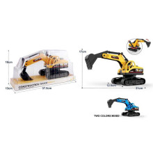 Екскаватор 236 (24) 3 кольори, гумові гусені, тріскачка, важіль, рухливий ківш, у слюді, ВИДАЄТЬСЯ ТІЛЬКИ МІКС ВИДІВ