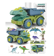 Машинка 805 (24/2) рухливі елементи, фігурки динозаврів, в пакеті
