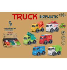 Набір машин 933-500 M (40/2) ЦІНА ЗА 12 ШТУК В БЛОЦІ, біопластик, в коробці