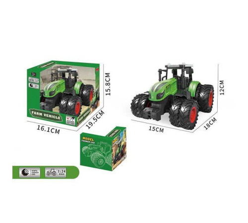 Трактор 99-75 A (32) масштаб: 1:24, гумові колеса, в коробці