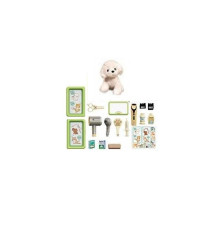 Набір для грумінгу 8 HT 02-1 (60/2) м’яка іграшка - тваринка, імітація роботи машинки для стрижки, фен, гребінець, ножиці, шприць, пляшечки, У ПАКЕТІ