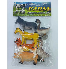 Набір тварин 288-18 (72) 6 фігурок, в пакеті