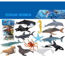 Набір тварин 000-121 F (48/2) "Океан", 14 морських тварин, в пакеті