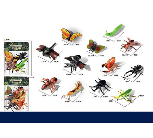 Набір комах 714 K-5A (144/2) 2 види, 6 штук в пакеті