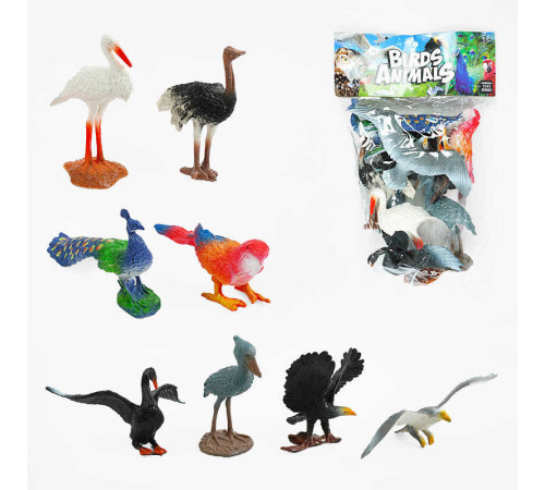 Набір тварин Q 907-7 (60) “Птахи”, 8 фігурок, в пакеті