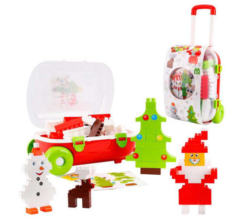 гр Конструктор 8805 (3) "Technok Toys", "Новий Рік", 87 елементів, у валізі – в наличии! Купите сейчас у KAZKOVA