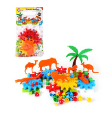 гр Іграшка "Конструктор" 3749 (18) "Technok Toys" 66 деталей, фігурки тварин, в пакеті