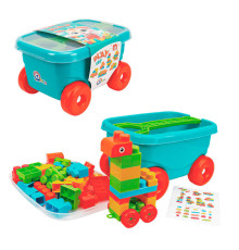 гр Конструктор у візку 1393 (4) "Technok Toys", 50 елементів, розмір візка з ручкою 38х28х54 см, об'єм: 9 літрів
