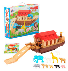 гр Конструктор 1348 (3) "Technok Toys", 190 деталей, 10 фігурок тварин, 1 фігурка Ноя, в коробці