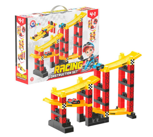 гр Конструктор 1959 (4) "Technok Toys", 69 великих деталей, 2 машинки, трек, в коробці – в наличии! Купите сейчас у KAZKOVA