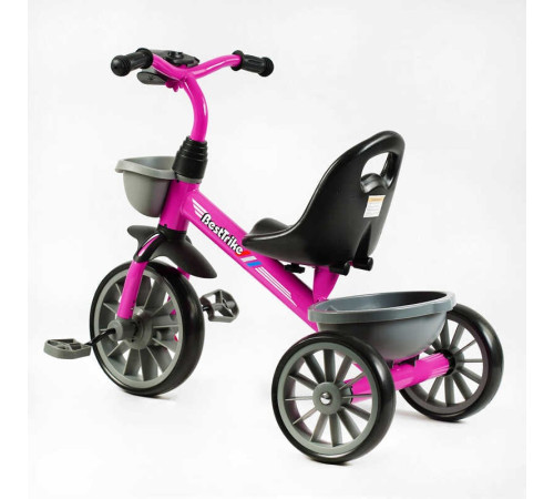 Велосипед 3-х колісний BS-44101 "Best Trike" (1) колеса EVA переднє 12’’, заднє 10’’, сталева рама, фара з музикою та світлом, 1 пісня українською та 2 англійською, 2 кошики, в коробці Велосипед 3-х колісний BS-44101 "Best Trike" (1) колеса EVA переднє 12’’, заднє 10’’, сталева рама, фара з музикою та світлом, 1 пісня українською та 2 англійською, 2 кошики, в коробці