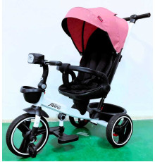 Велосипед 9155 / 345-62 BestTrike "Marco" (1) поворотне сидіння, складне кермо, колеса з прогумованим PU, кошик, телескопічна ручка, фара музична