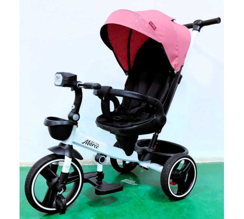 Велосипед 9155 / 345-62 BestTrike "Marco" (1) поворотне сидіння, складне кермо, колеса з прогумованим PU, кошик, телескопічна ручка, фара музична