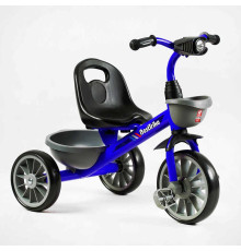 Велосипед 3-х колісний BS-12530 "Best Trike" (1) колеса EVA переднє 12’’, заднє 10’’, сталева рама, фара з музикою та світлом, 1 пісня українською та 2 англійською, 2 кошики, в коробці