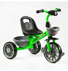 Велосипед 3-х колісний BS-14640 "Best Trike" (1) колеса EVA переднє 12’’, заднє 10’’, сталева рама, фара з музикою та світлом, 1 пісня українською та 2 англійською, 2 кошики, в коробці