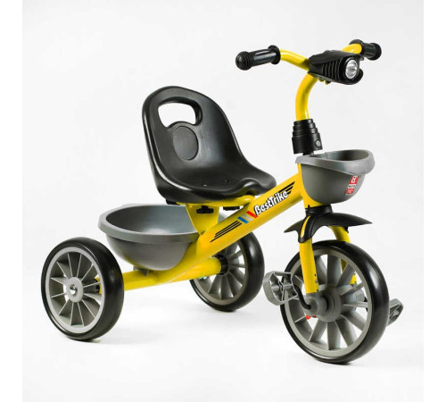 Велосипед 3-х колісний BS-16390 "Best Trike" (1) колеса EVA переднє 12’’, заднє 10’’, сталева рама, фара з музикою та світлом, 1 пісня українською та 2 англійською, 2 кошики, в коробці Велосипед 3-х колісний BS-16390 "Best Trike" (1) колеса EVA переднє 12’’, заднє 10’’, сталева рама, фара з музикою та світлом, 1 пісня українською та 2 англійською, 2 кошики, в коробці